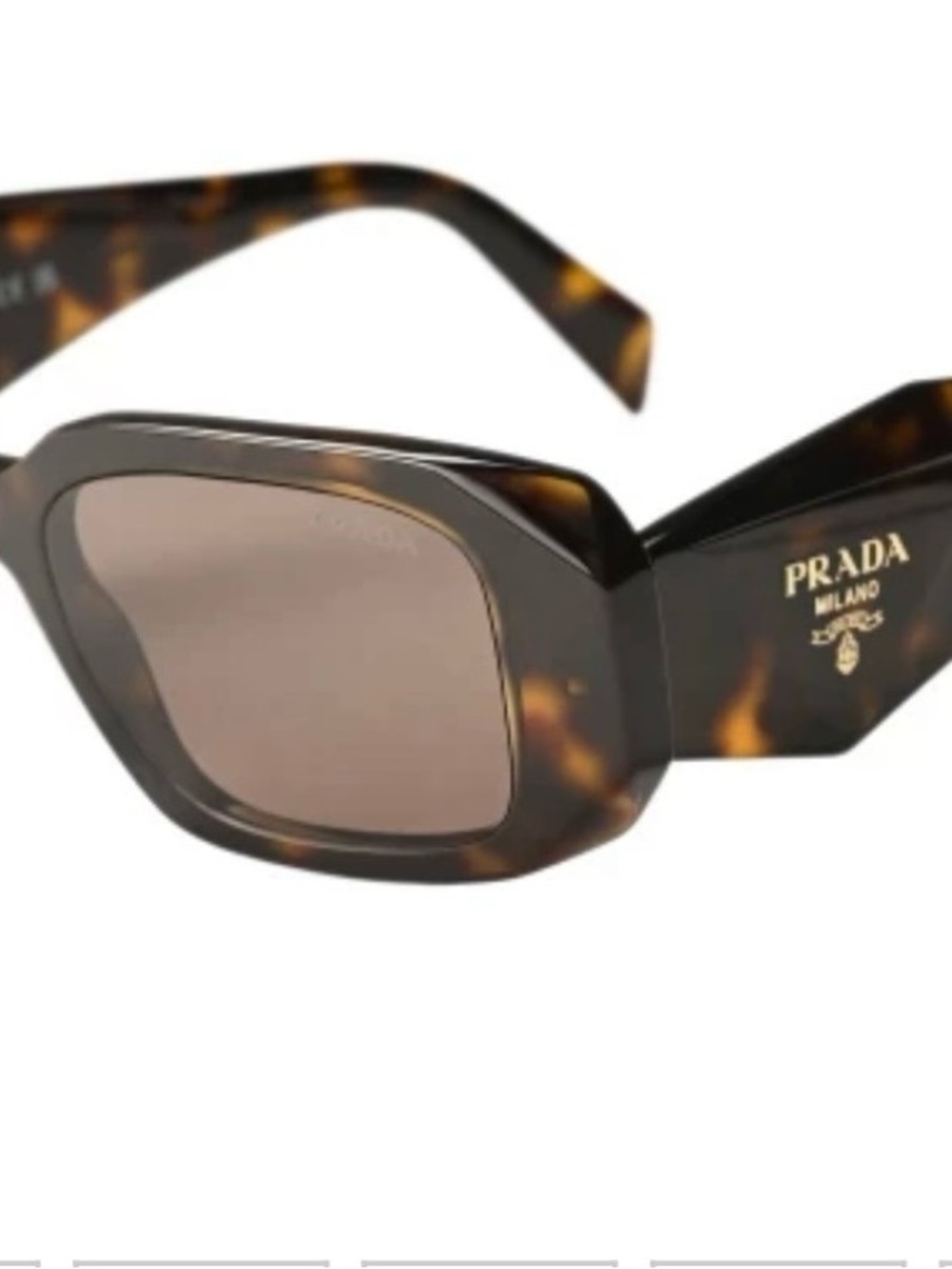NEVER WORN!!! Prada Tortoiseshell Square Sunglasses with Brown Lenses